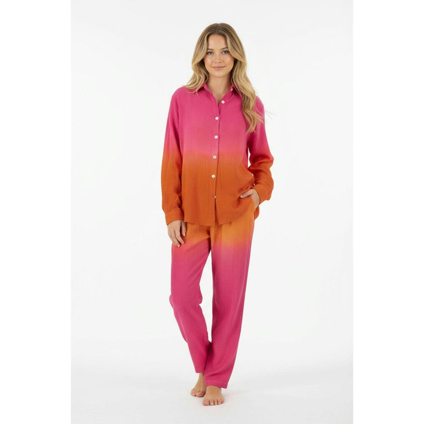 Clementine Womens Top & Pant Set Ombre, Pink