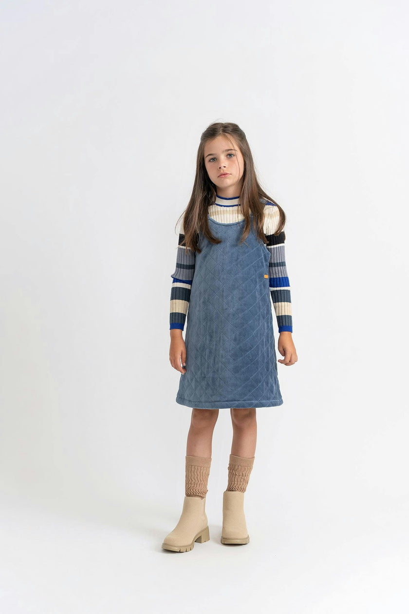 Velour Quilted Adjustable Straps Jumper