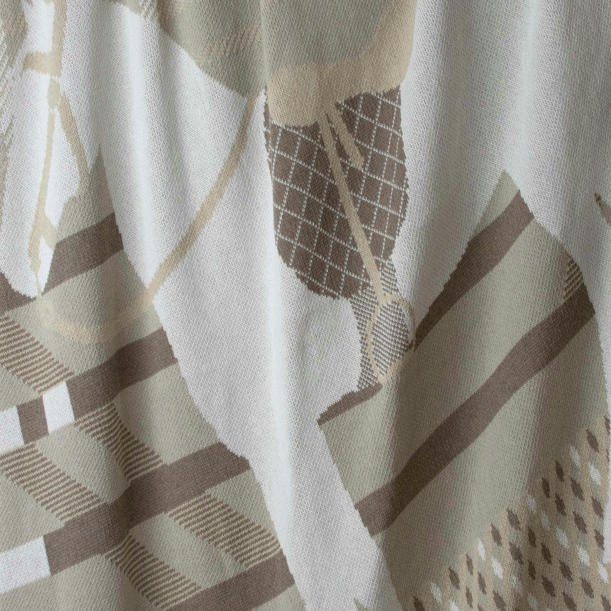 Cotton Sustainable Knit Patterned | Stripes Throw Blanket - Equestrian Cheval