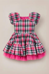 Mini Scottie Dress in Vibrant Plaid