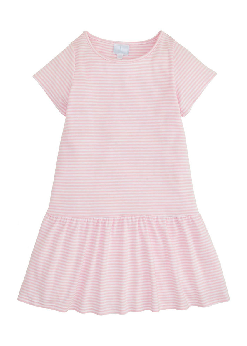 Kari T-Shirt Dress - Light Pink Stripe