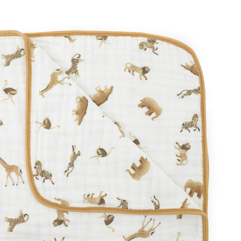Original Organic Cotton Muslin Quilt - Animal Crackers