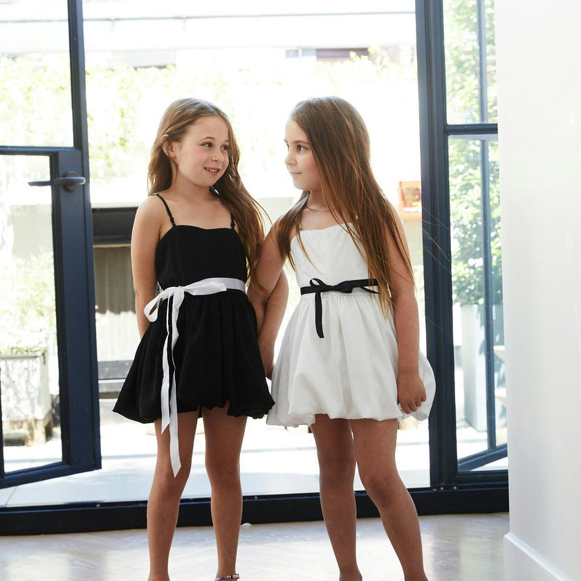 Bailey White Rose Satin Ballet Dress