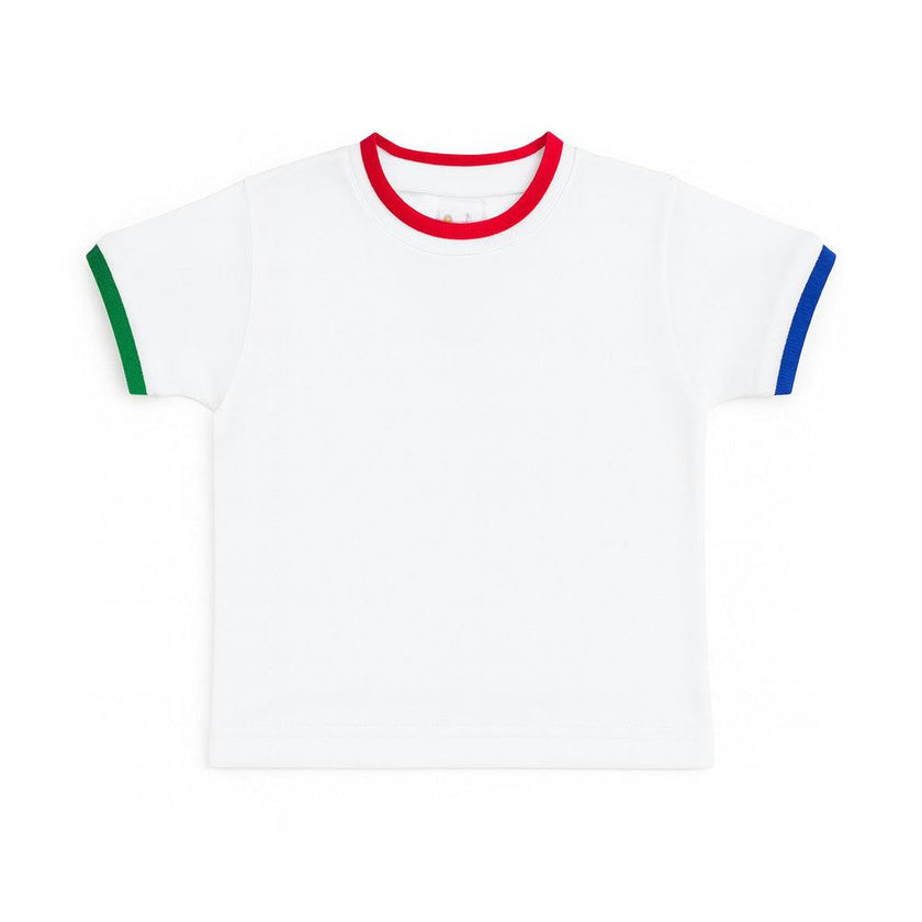 White T-Shirt With Tipping