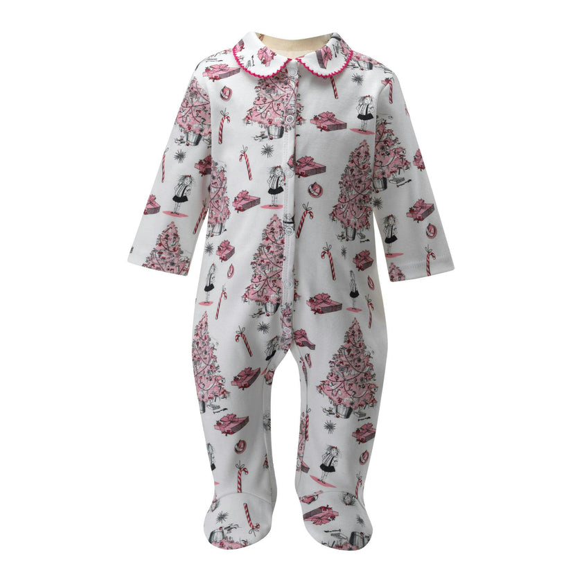 Eloise Christmas Tree Footie Gift Set, Pink