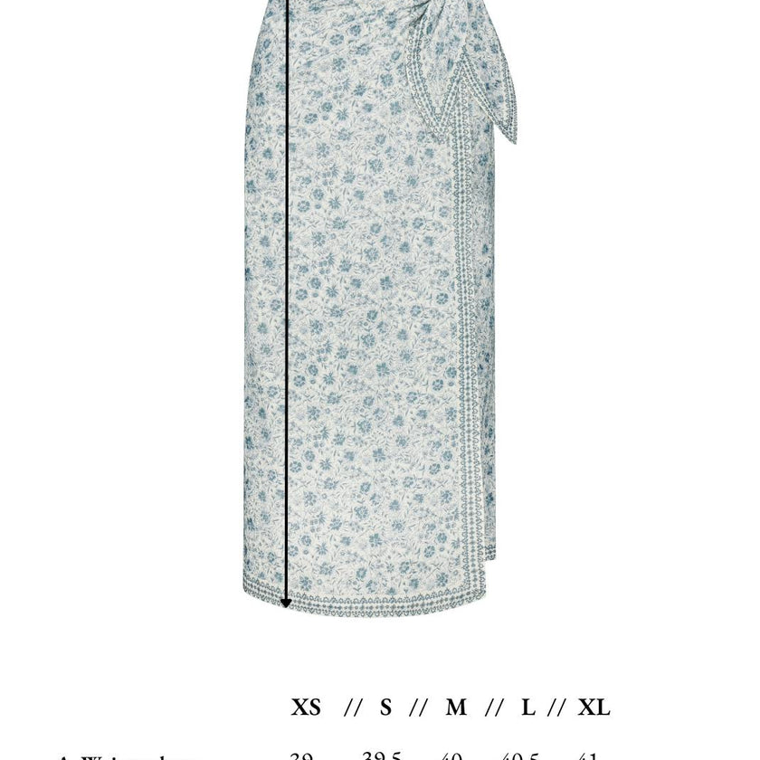 Savannah Skirt in Floral Blues