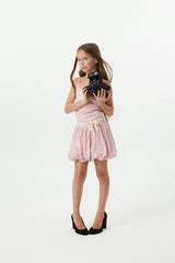 Bailey Mauve With Cream Ribbon Satin Ballet Dress