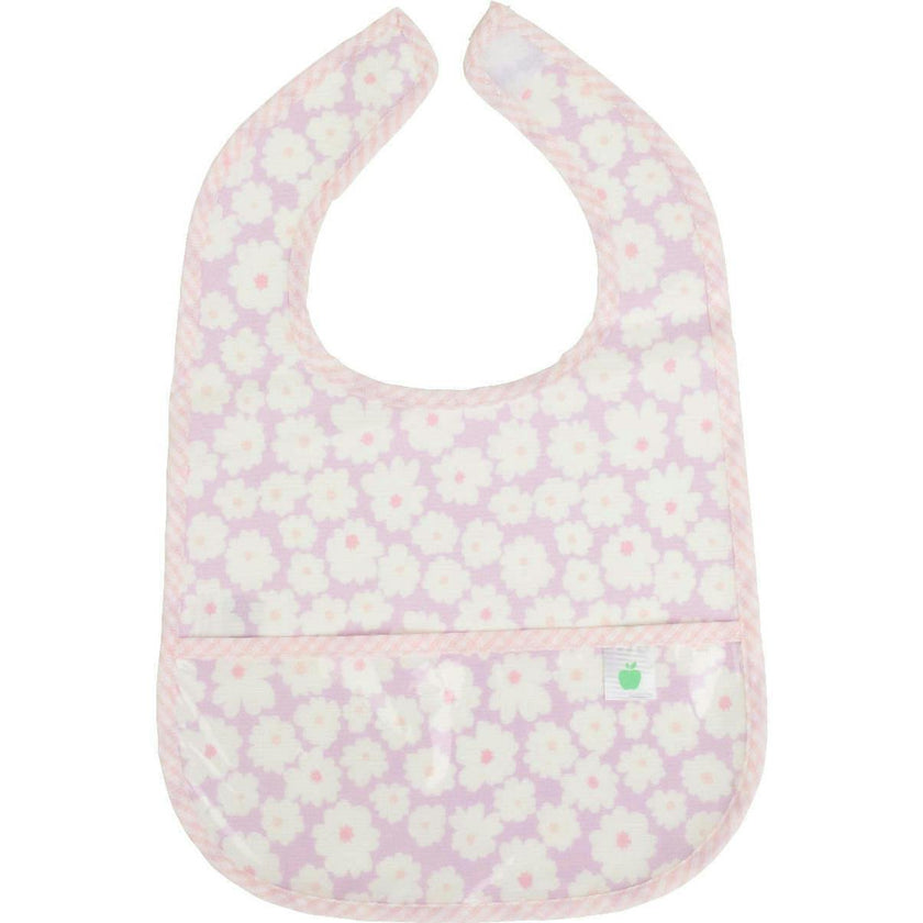 The Wipe It Bib in Lavender Daisies