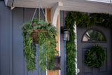 Seeding Real Touch Juniper Berry Faux Greenery Front Door Mantle Wreath 18"