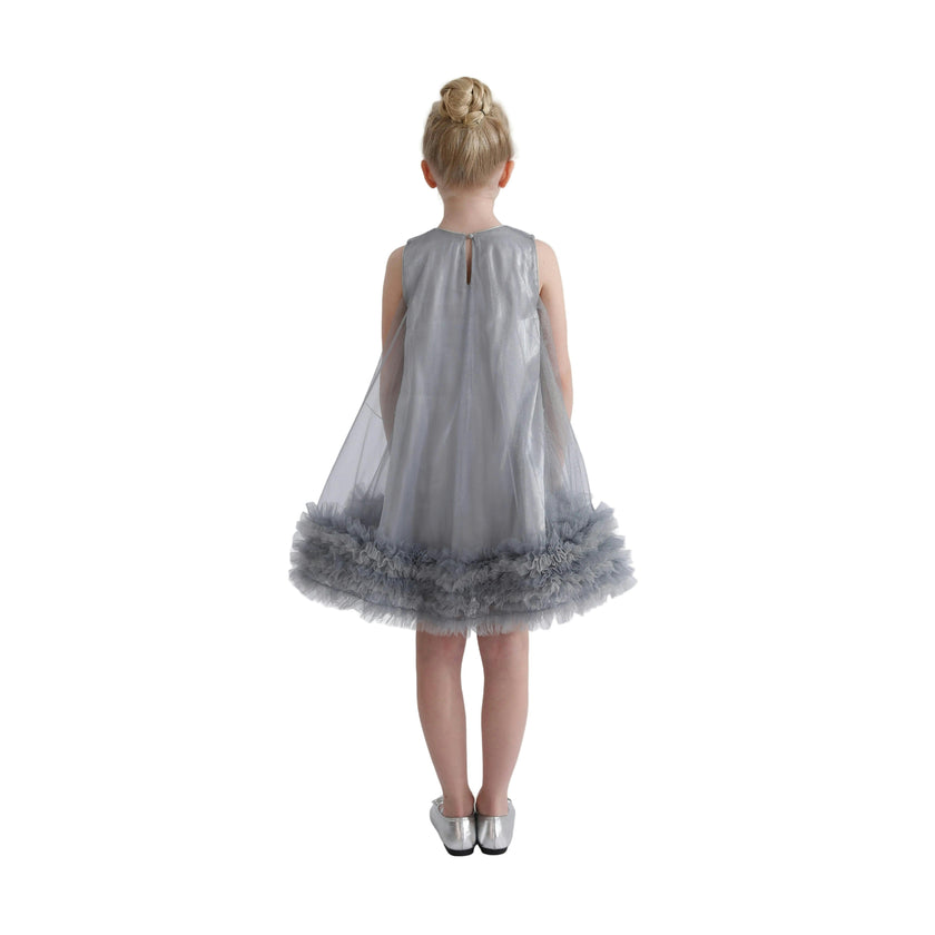 Blue Evangeline Sequin Tulle Dress