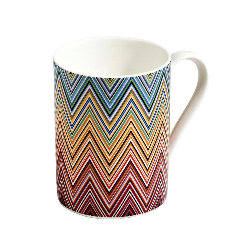 Mug Cup ZIG ZAG in Luxury Box Jarris 156 diam. 3", H 3.9", cap. 12.5 oz