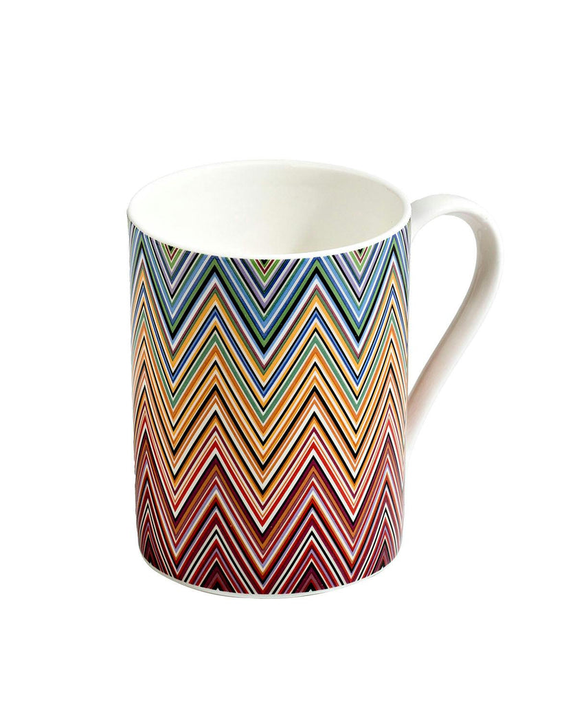 Mug Cup ZIG ZAG in Luxury Box Jarris 156 diam. 3", H 3.9", cap. 12.5 oz