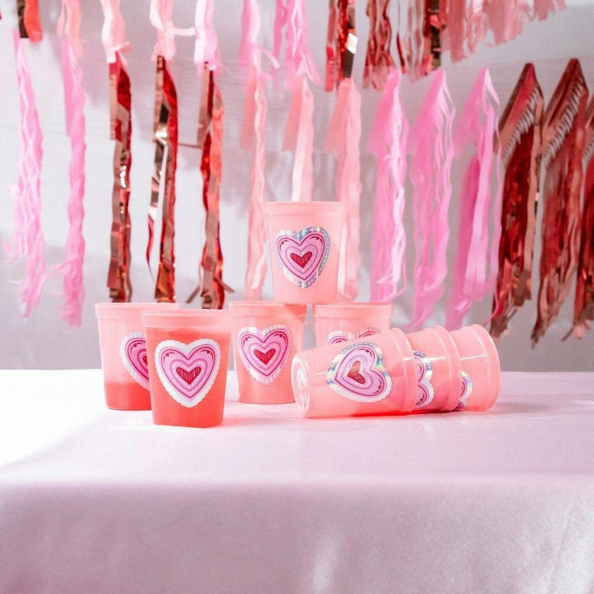 Heart Color Changing 12Oz Cups (8 count)