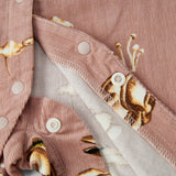 Mushroom Corduroy Ruffle Snap Jumper