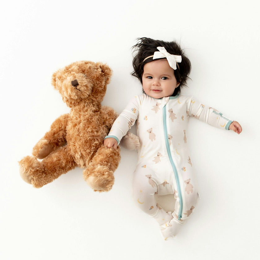 Teddy Bears Zippered Footie
