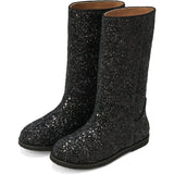 Ann Glitter Straight High Boots