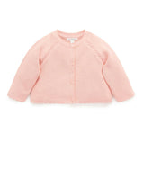 Scalloped Cardigan Guava Melange