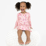 PAW Patrol: Valentine's Pink Bamboo Girls' Long Sleeve Dress
