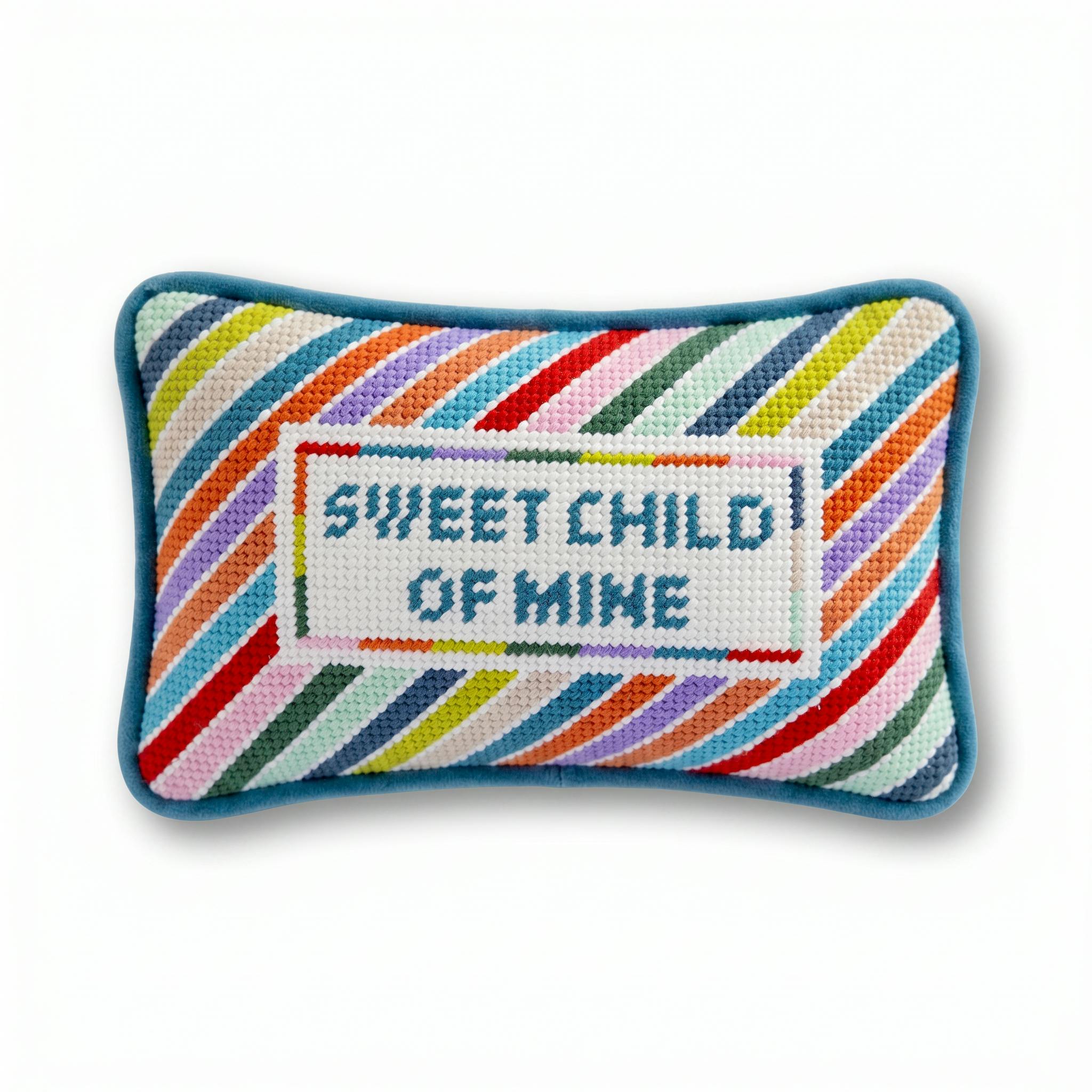 Sweet Child Of Mine Mini Needlepoint Pillow
