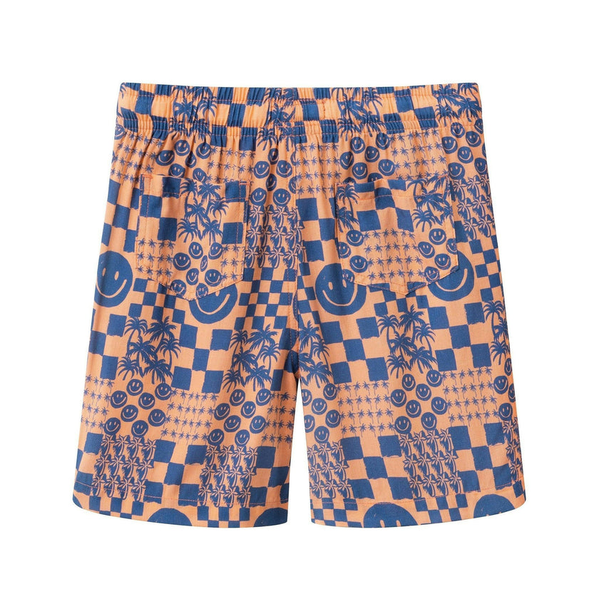 Boys Synthetic Viscose Matching Set | Geometric Smiley
