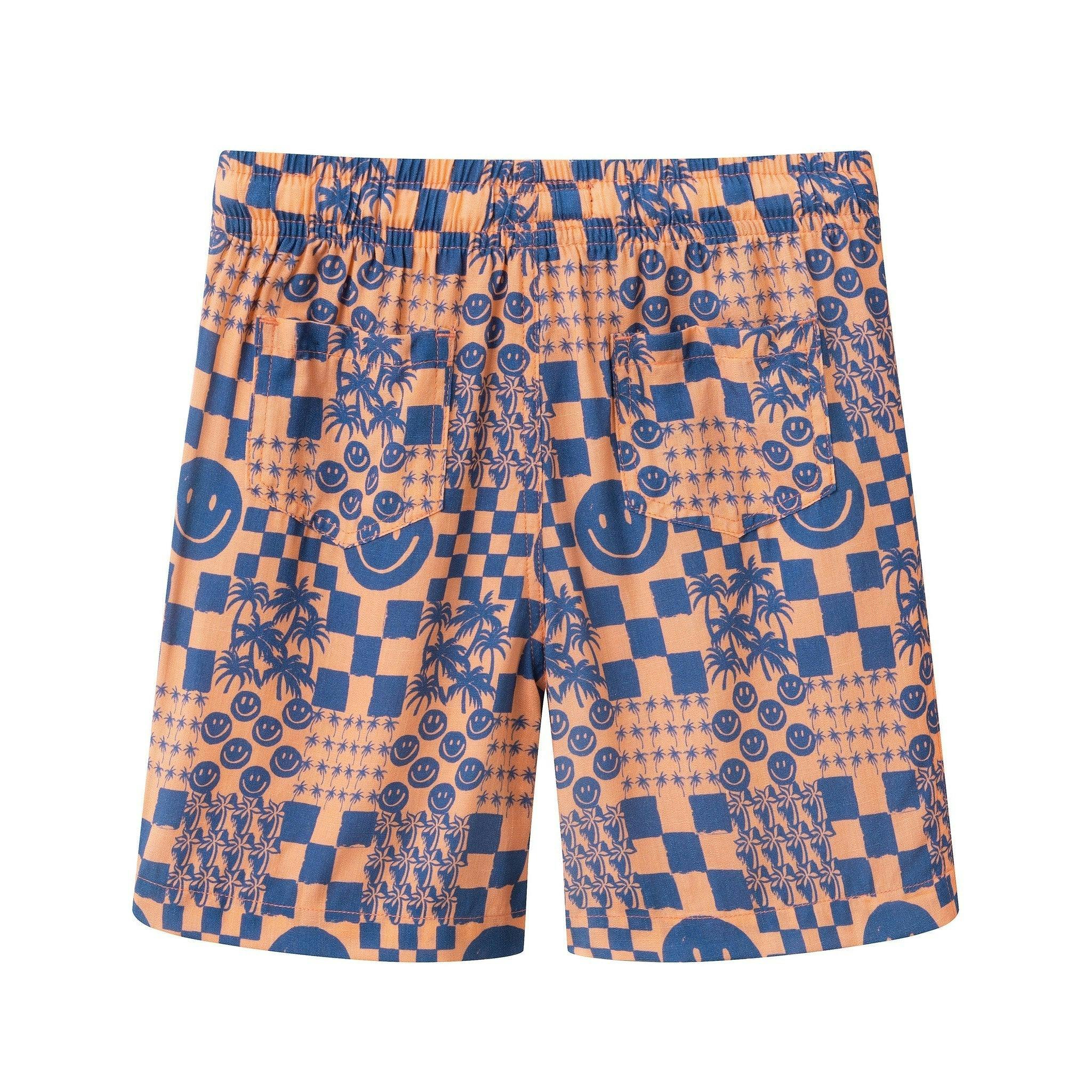 Boys Synthetic Viscose Matching Set | Geometric Smiley