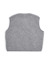 adult merino wool vest - stone grey