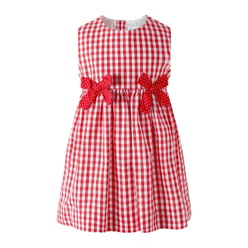 Red Gingham Bow Dress and Bloomers