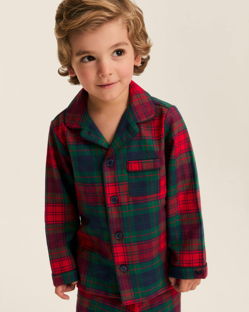 Kid's Brushed Twill Pajama Set in St. James Tartan