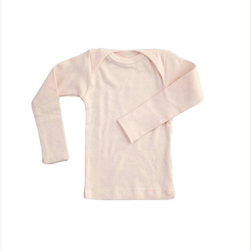 Rib Lap Shoulder Tee Long Sleeve Blossom