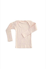 Rib Lap Shoulder Tee Long Sleeve Blossom