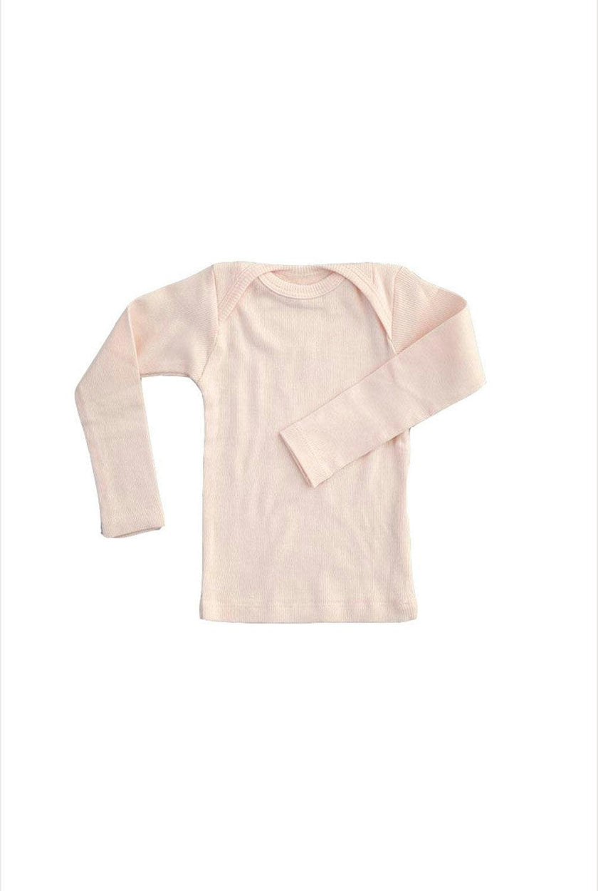 Rib Lap Shoulder Tee Long Sleeve Blossom