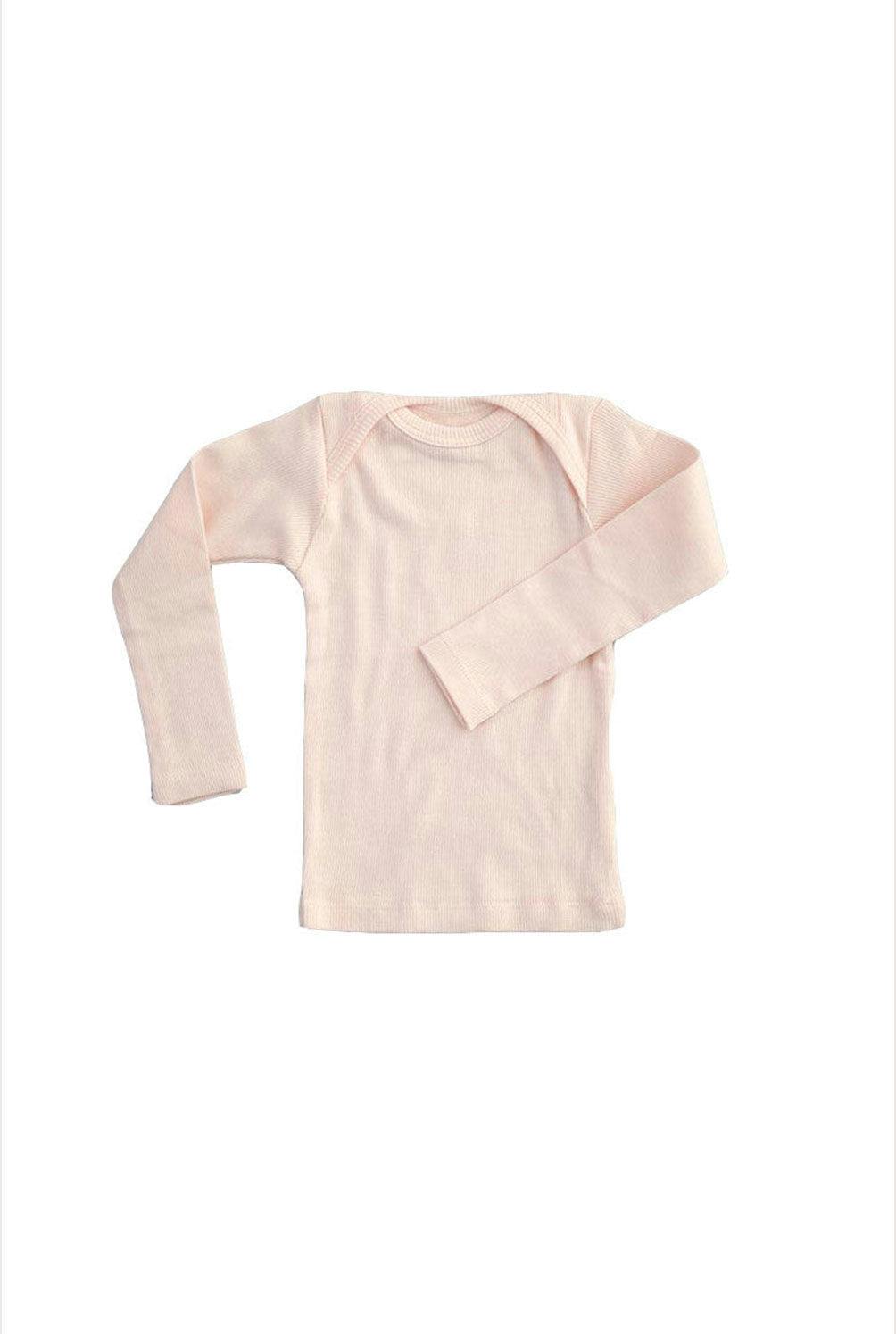 Rib Lap Shoulder Tee Long Sleeve Blossom
