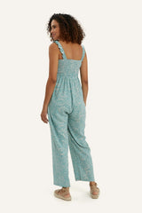 Women's Maternity Marais Smocked Bust Sleeveless Strap Jumpsuit