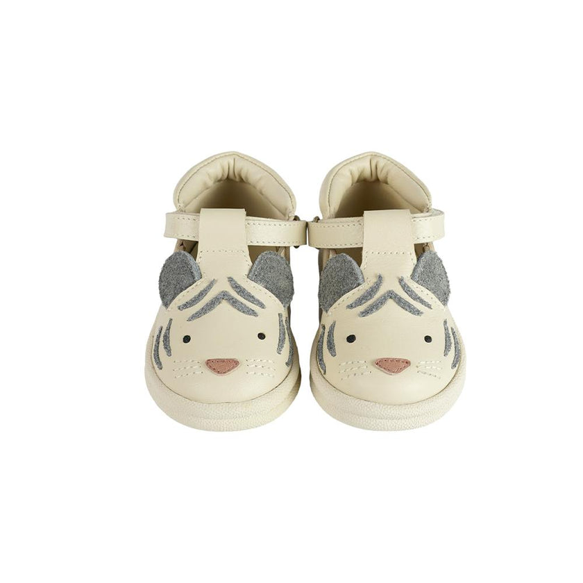 Zazo Special Shoes | White Tiger | Cream Leather