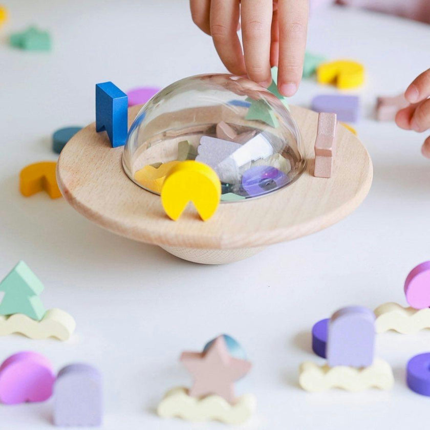 UFO wooden balance game