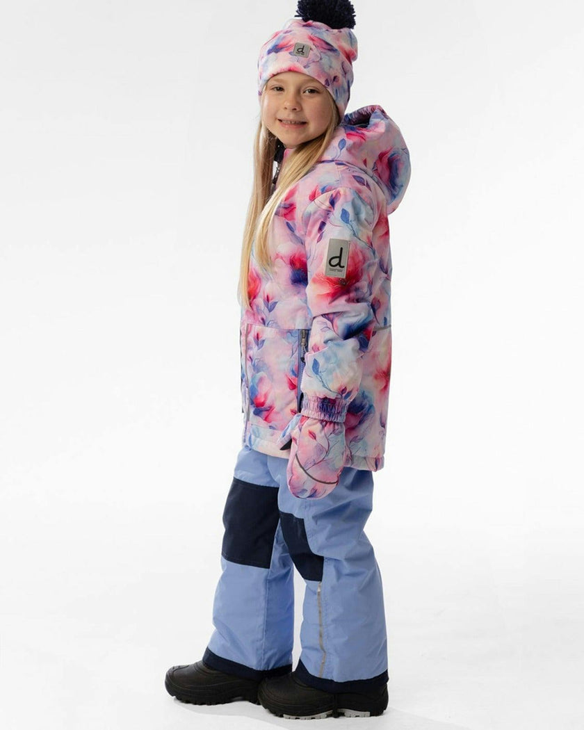Light Weight Two Piece Chill Snowsuit Mauve Printed Flowers