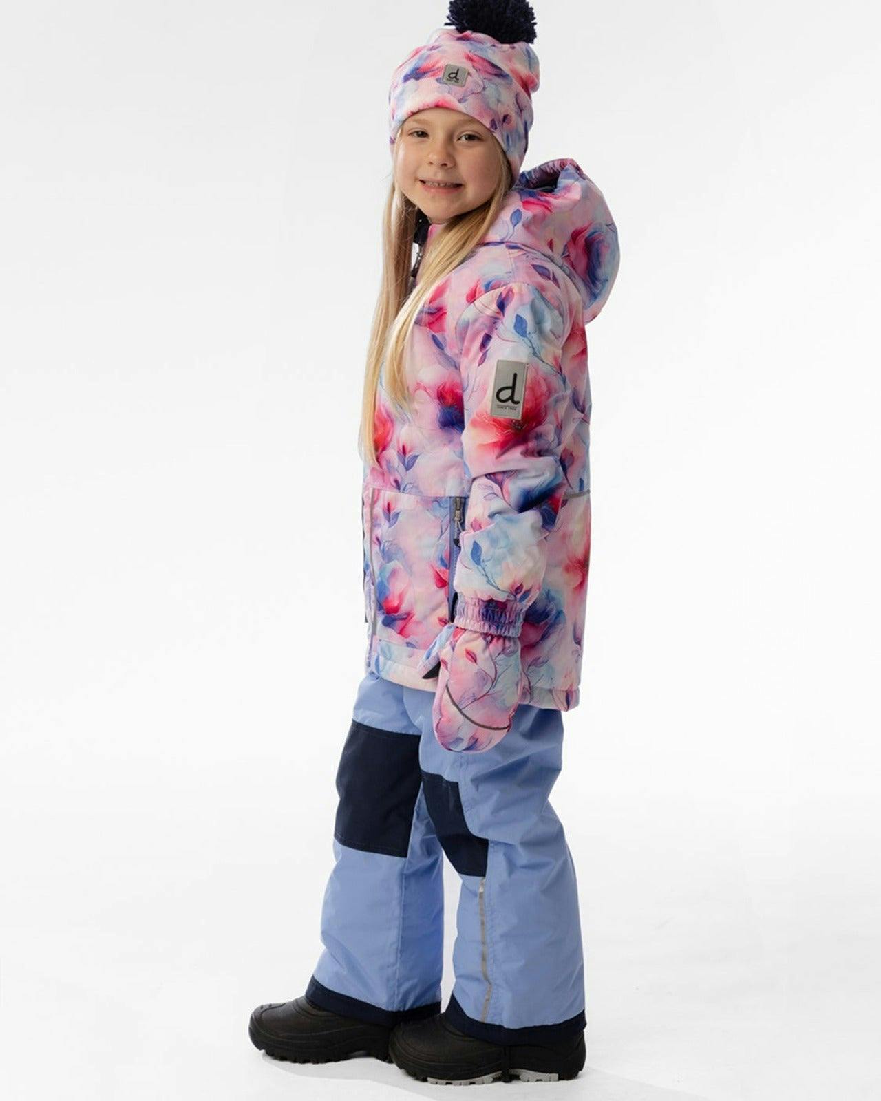 Light Weight Two Piece Chill Snowsuit Mauve Printed Flowers