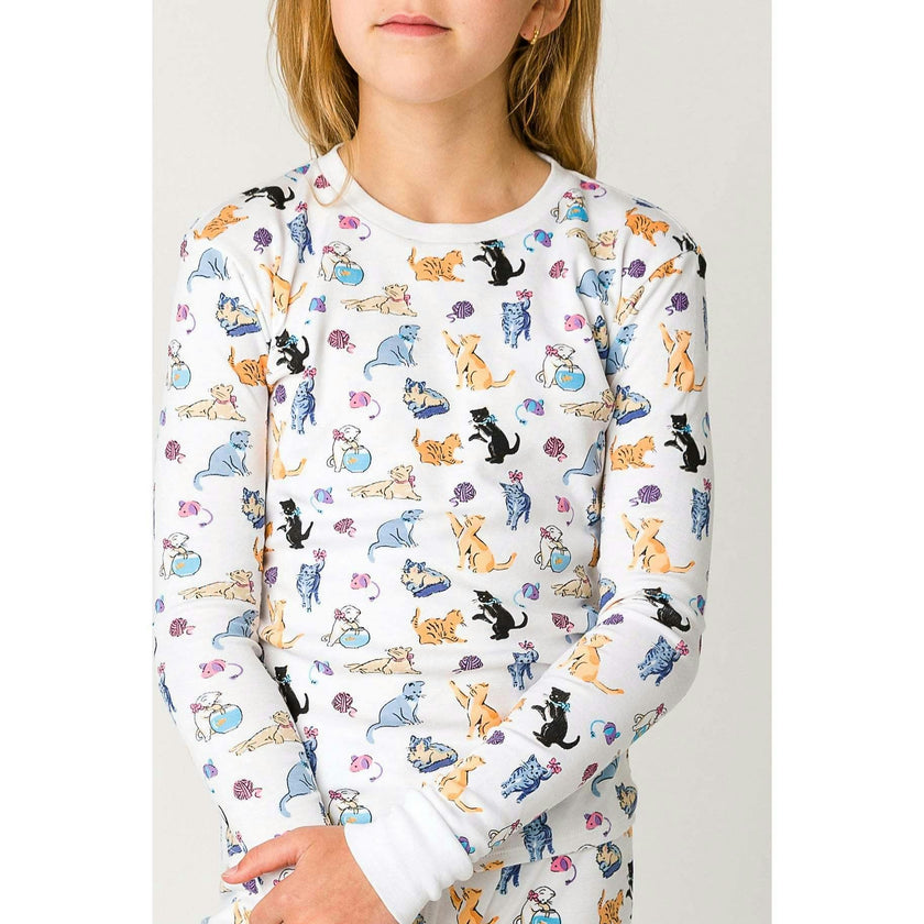 The Organic Long Sleeve Pajama Set [Cat Nap]
