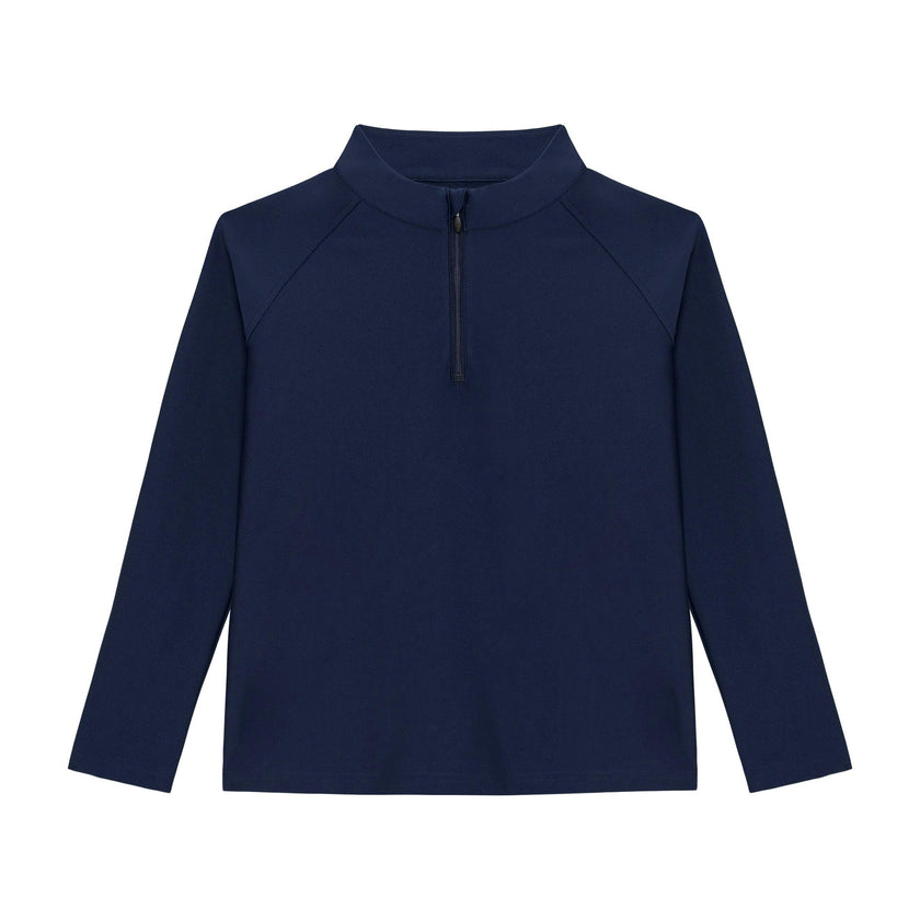 navy half-zip