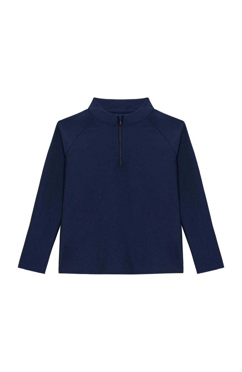navy half-zip
