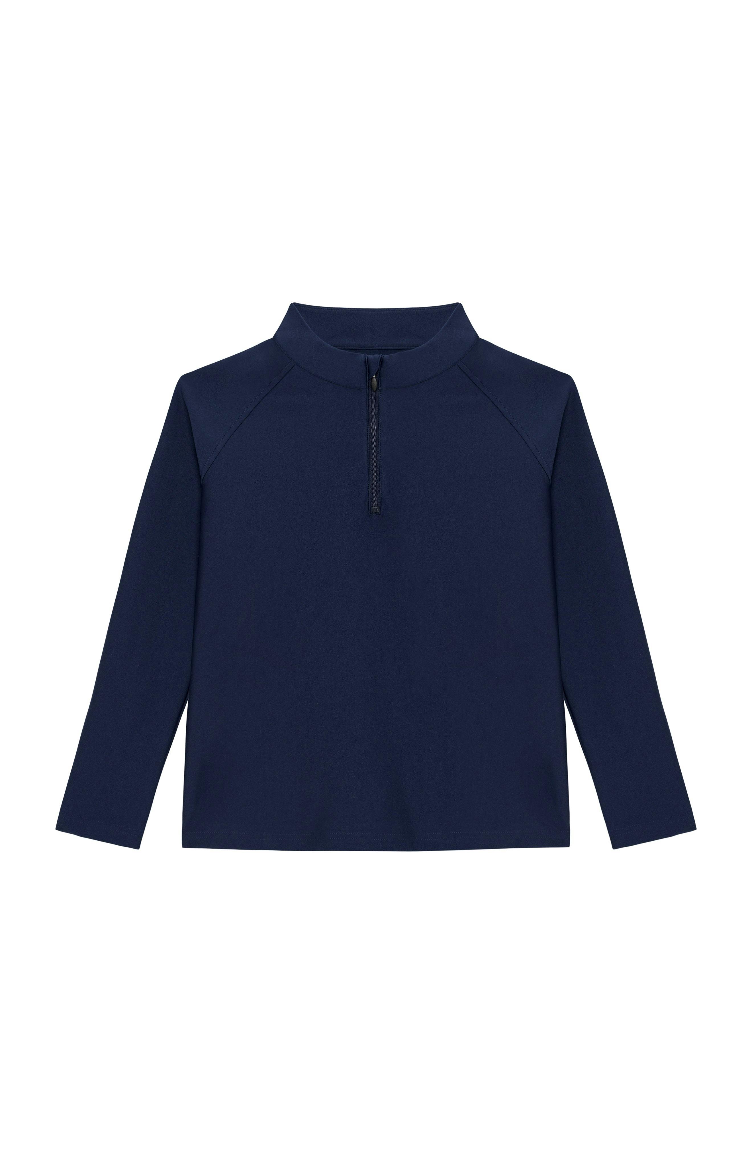 navy half-zip