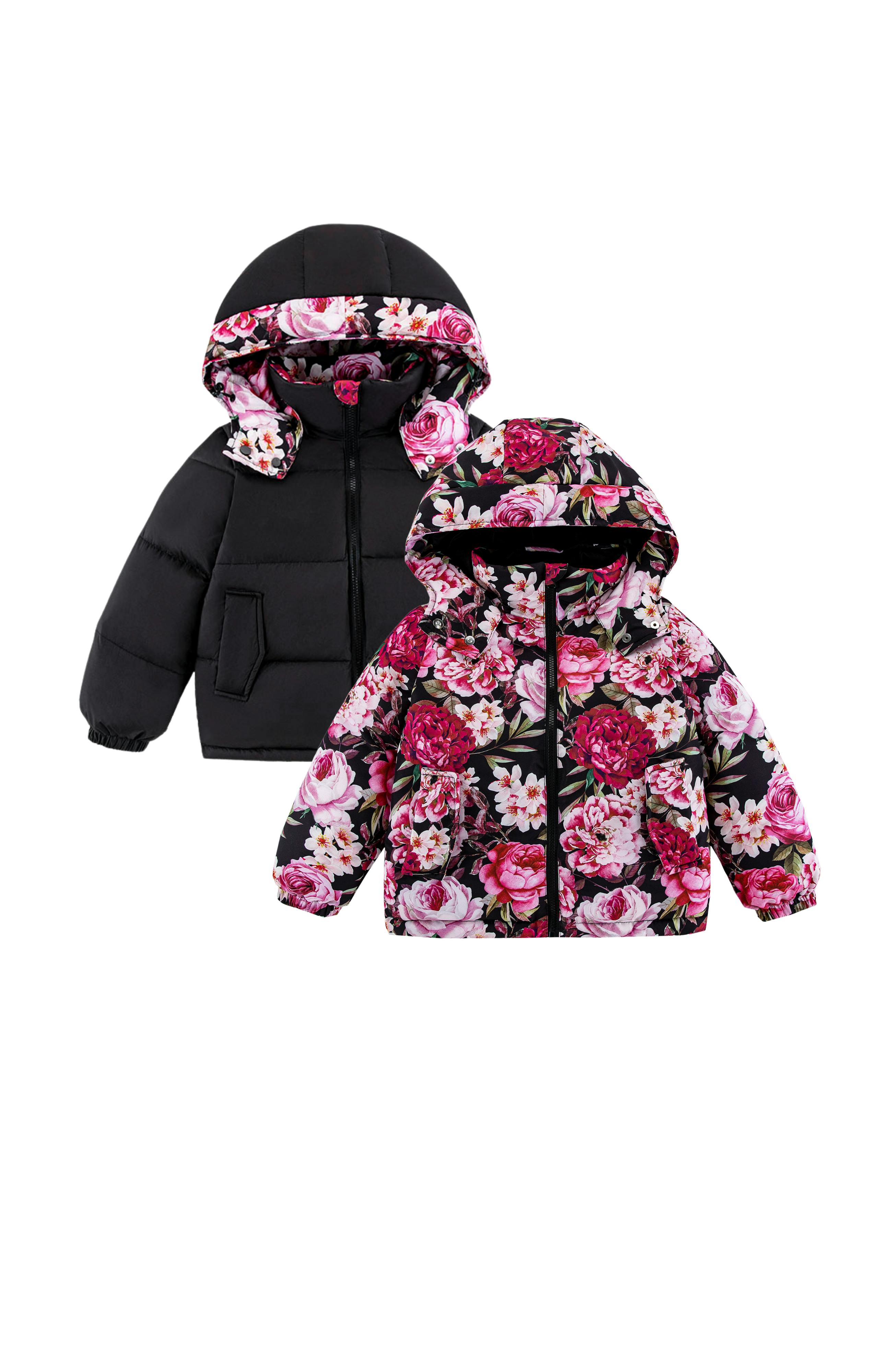 Charlie Heavy Weight Down Puffer Coat, Garden Floral