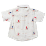 Boys Jack Shirt - Sailboat Embroidery