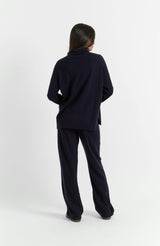 Relaxed Roll Neck Wool & Cashmere Sweater