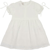 Striped Faux Tab Short Sleeve Dress