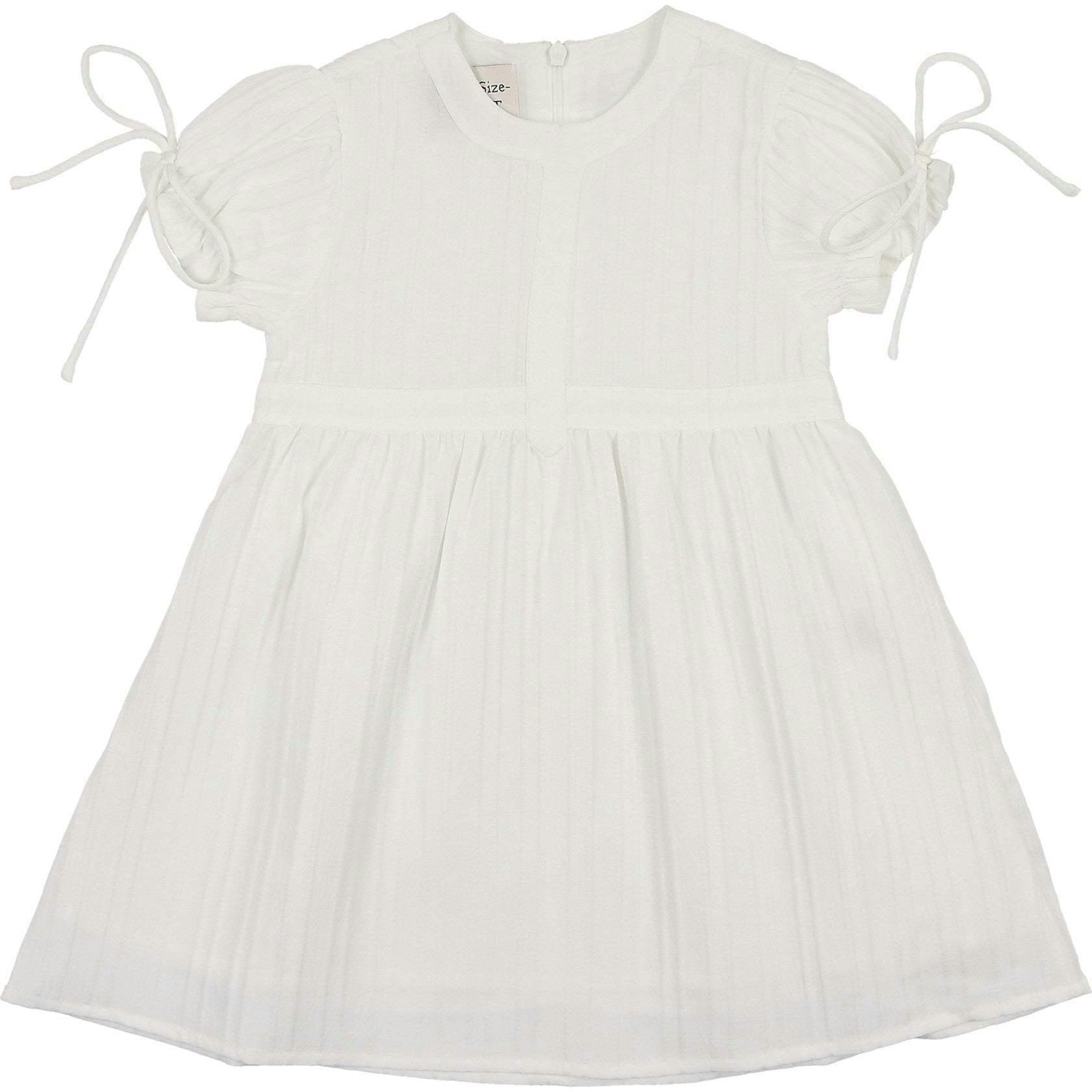 Striped Faux Tab Short Sleeve Dress