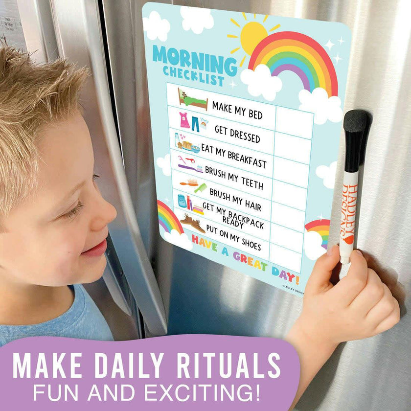 Colorful Kids Reward Sticker Charts & Day-N-Night Routine Charts Bundle