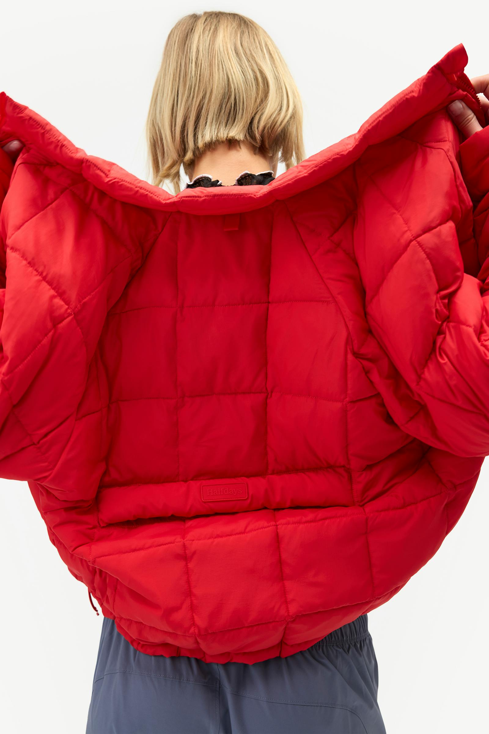 Nellie Packable Puffer Jacket, Rouge