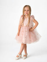 Twinkle Star Blush Pink Sequin Birthday Dress for Girls