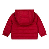 Red & Black Reversible Hooded Puffer Jacket